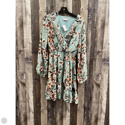 Dress Casual Midi By Pink Lily In Floral Print, Size: S