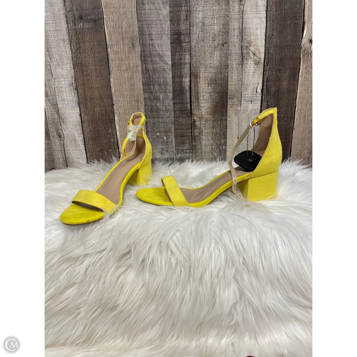 Shoes Heels Block By Cme In Yellow, Size: 6