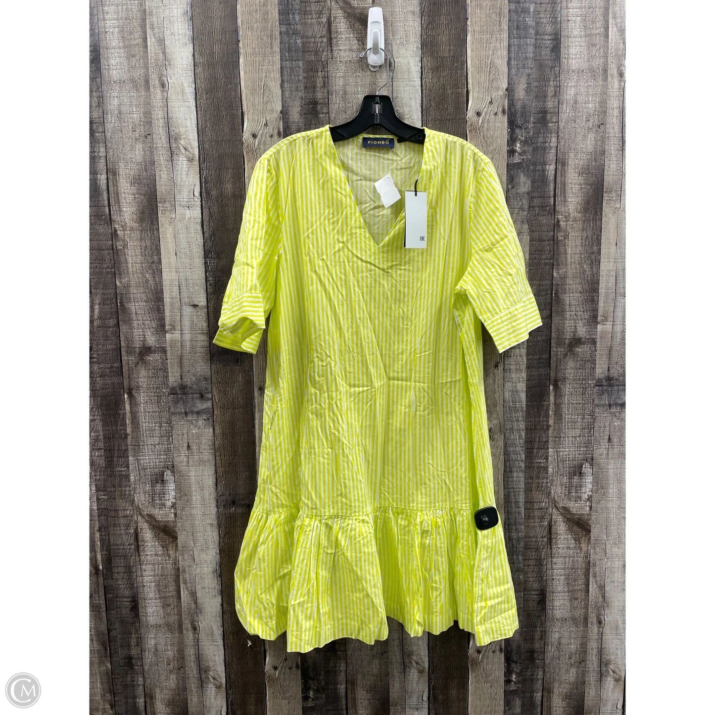 Dress Casual Midi By Cmc In Striped Pattern, Size: L