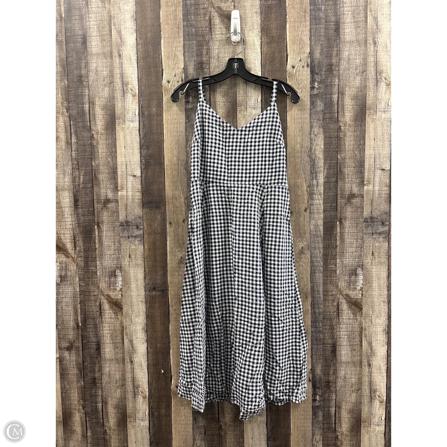Dress Casual Midi By Gap In Checkered Pattern, Size: M