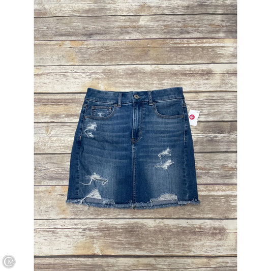 Skirt Mini & Short By American Eagle In Blue Denim, Size: 6