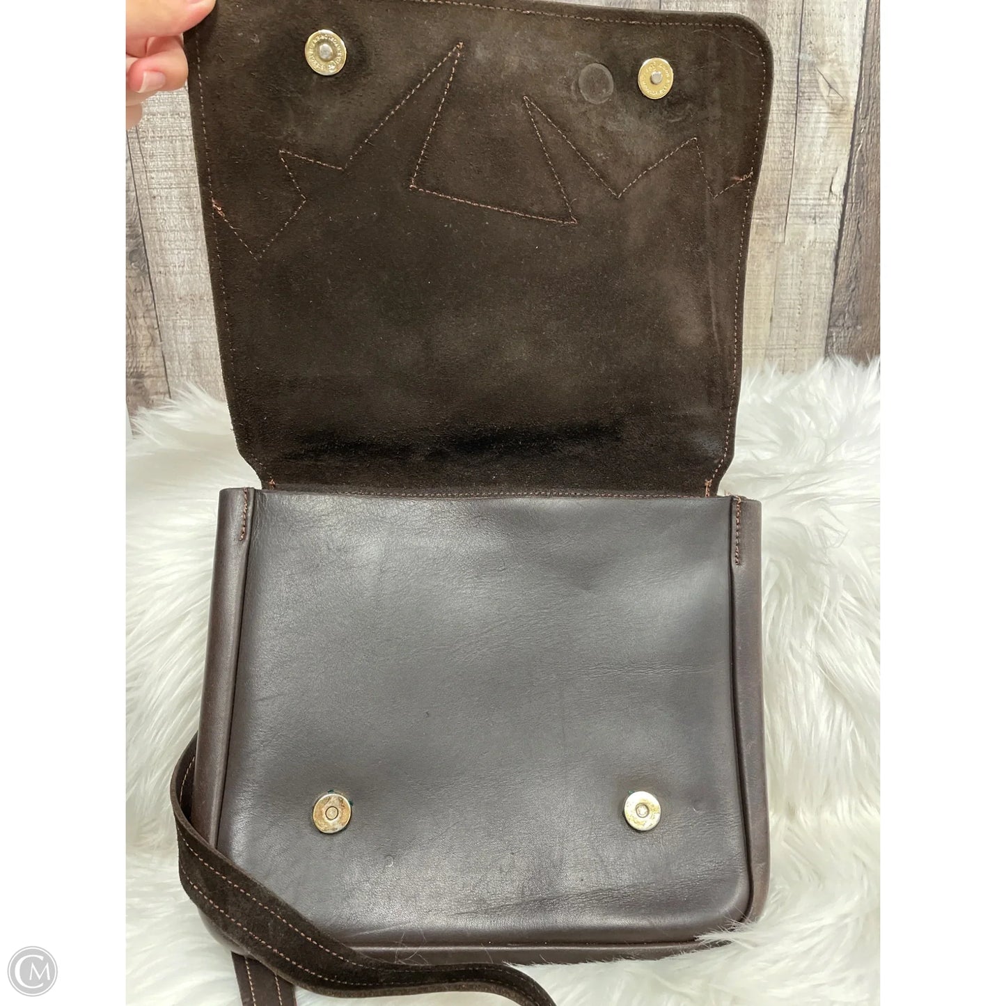 Crossbody Leather By Cme, Size: Medium