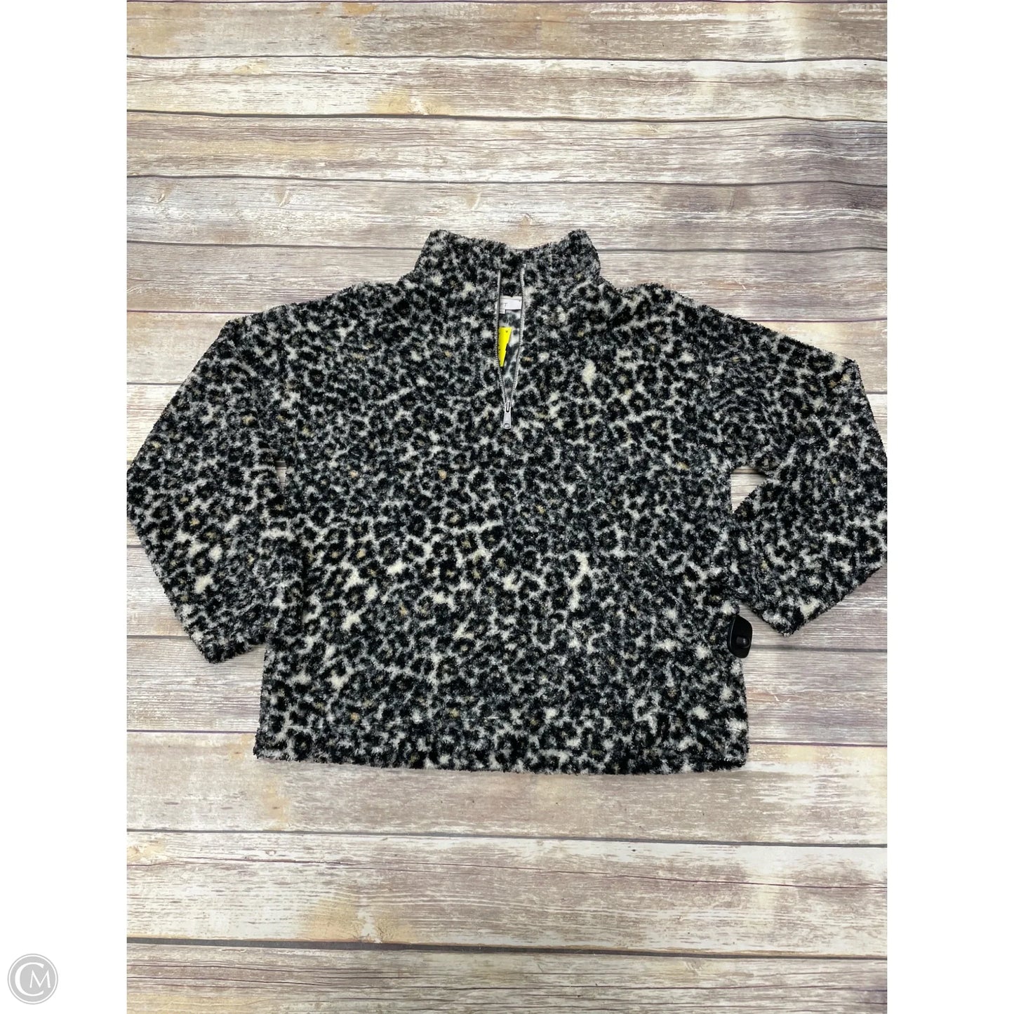 Jacket Fleece By Loft In Animal Print, Size: L