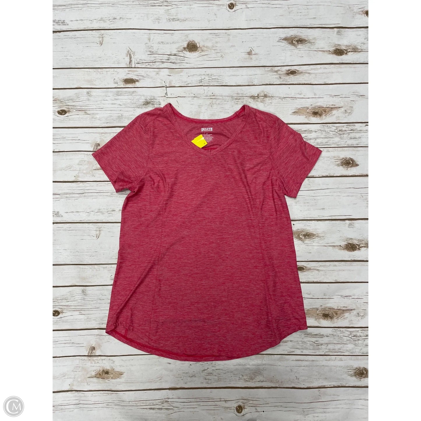 Athletic Top Short Sleeve By Duluth Trading In Pink, Size: M