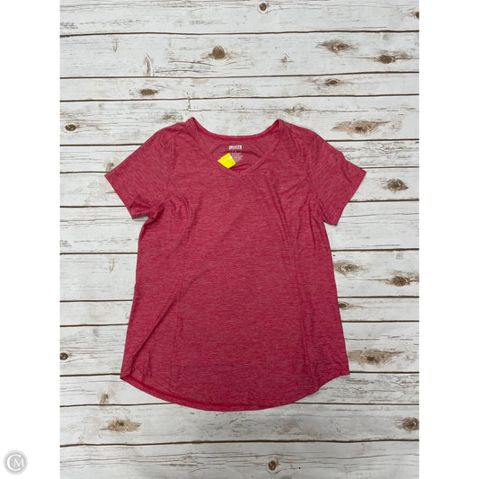 Athletic Top Short Sleeve By Duluth Trading In Pink, Size: M