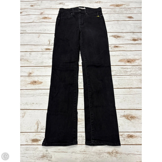 Jeans Straight By Levis In Black Denim, Size: 4