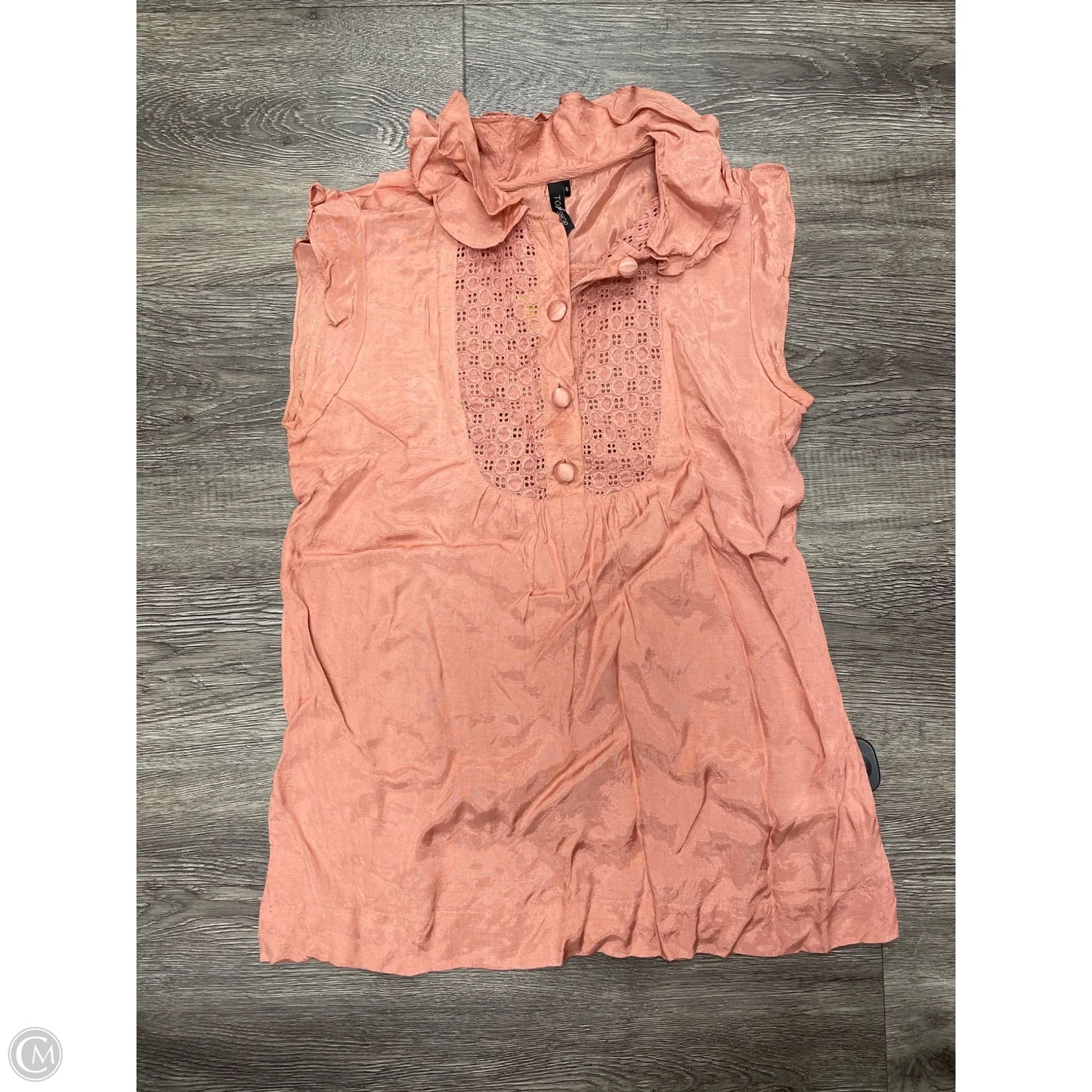 Top Sleeveless By Top Shop In Peach, Size: Medium