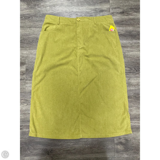 Skirt Midi By Cider In Green, Size: 1x