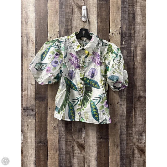 Top Short Sleeve By Cme In Floral Print, Size: S
