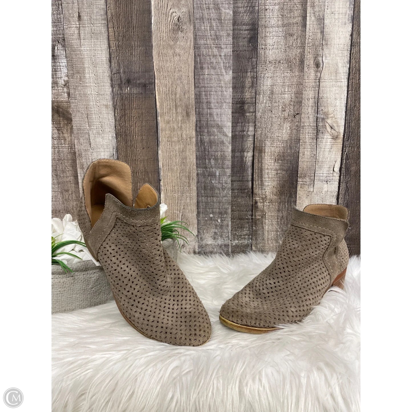 Boots Ankle Heels By Lucky Brand In Tan, Size: 7