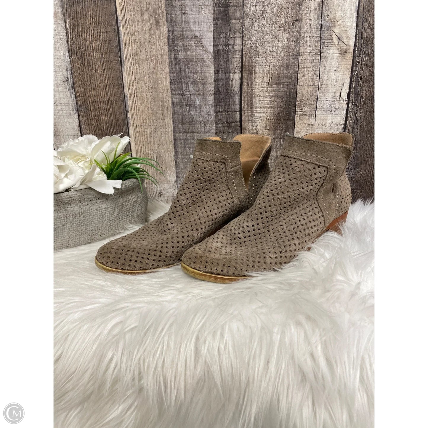 Boots Ankle Heels By Lucky Brand In Tan, Size: 7