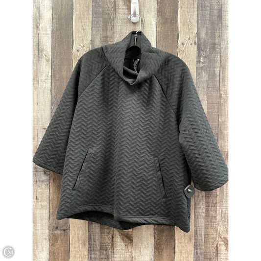 Athletic Top Long Sleeve Collar By Rbx In Black, Size: L