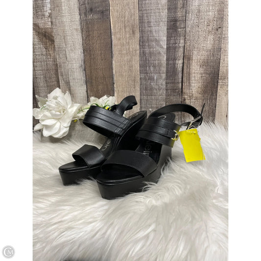 Sandals Heels Wedge By Calvin Klein In Black, Size: 7