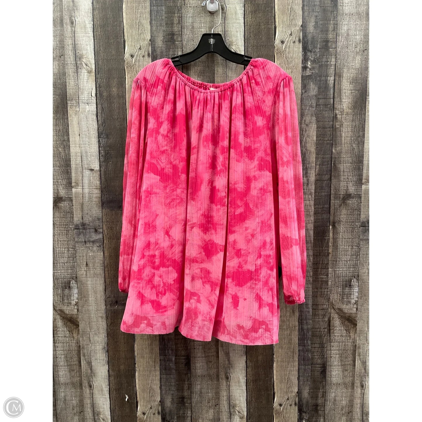 Top Long Sleeve By Terra & Sky In Pink, Size: 2x