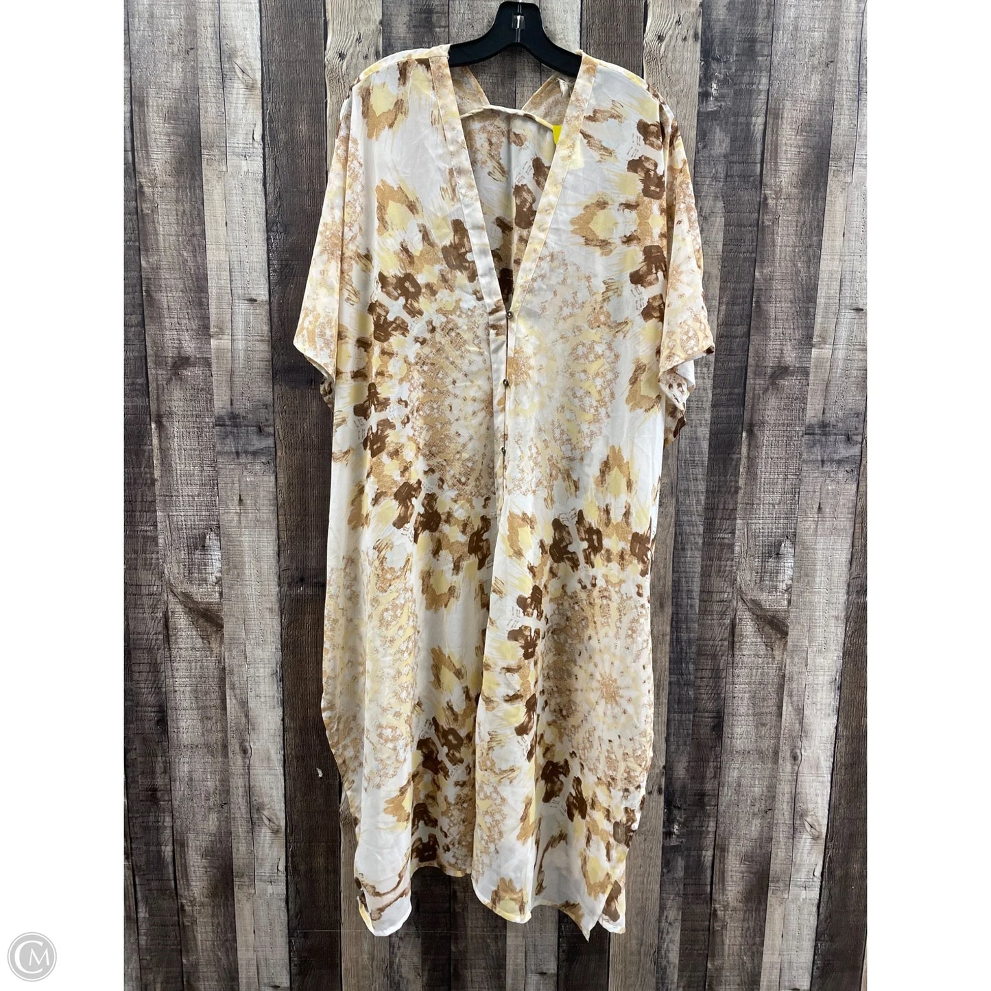 Kimono By Cato In Brown & Cream, Size: Xl