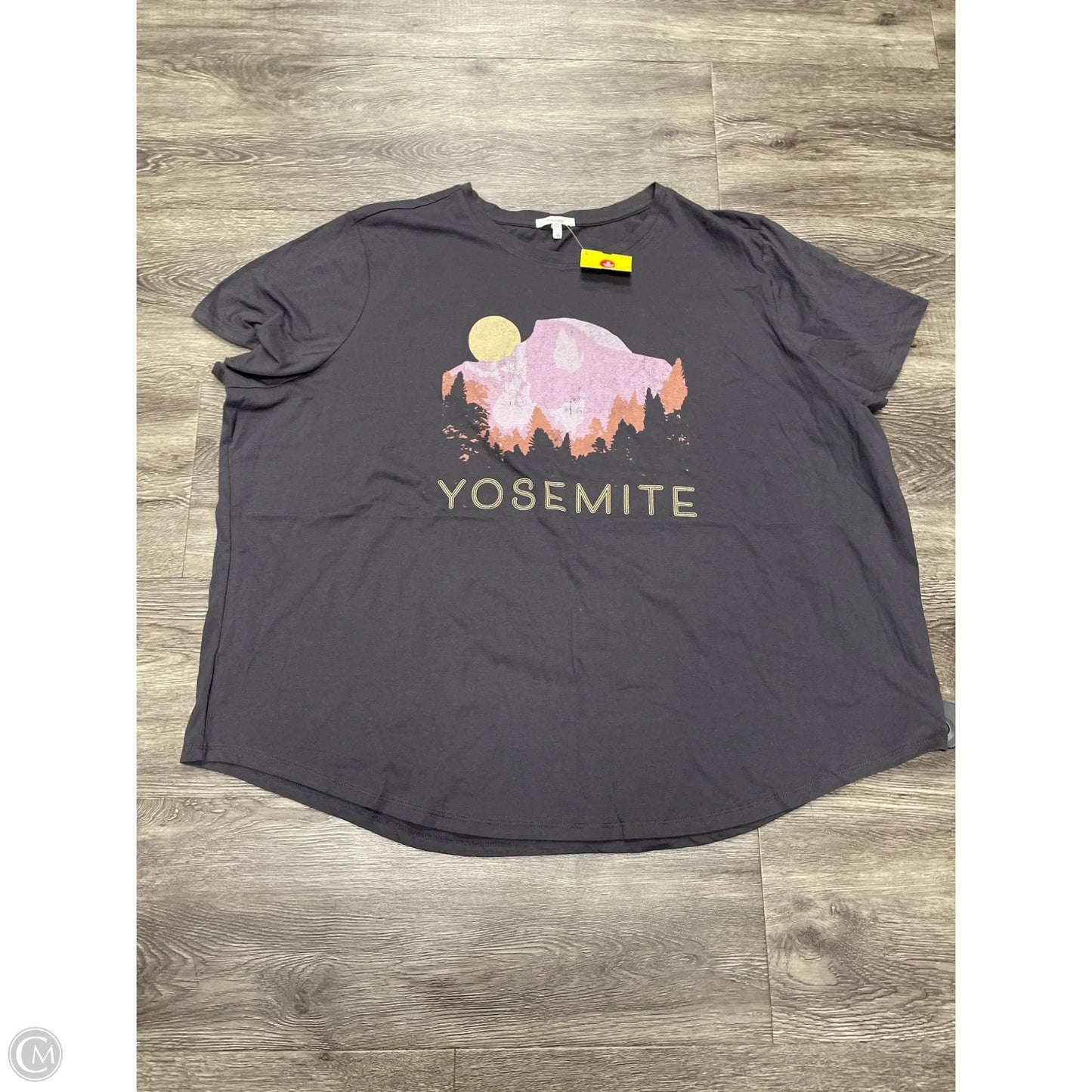 Top Short Sleeve By Maurices In Grey, Size: 4x