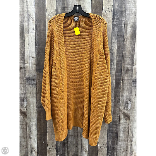 Sweater Cardigan By Cal Style In Orange, Size: Xl
