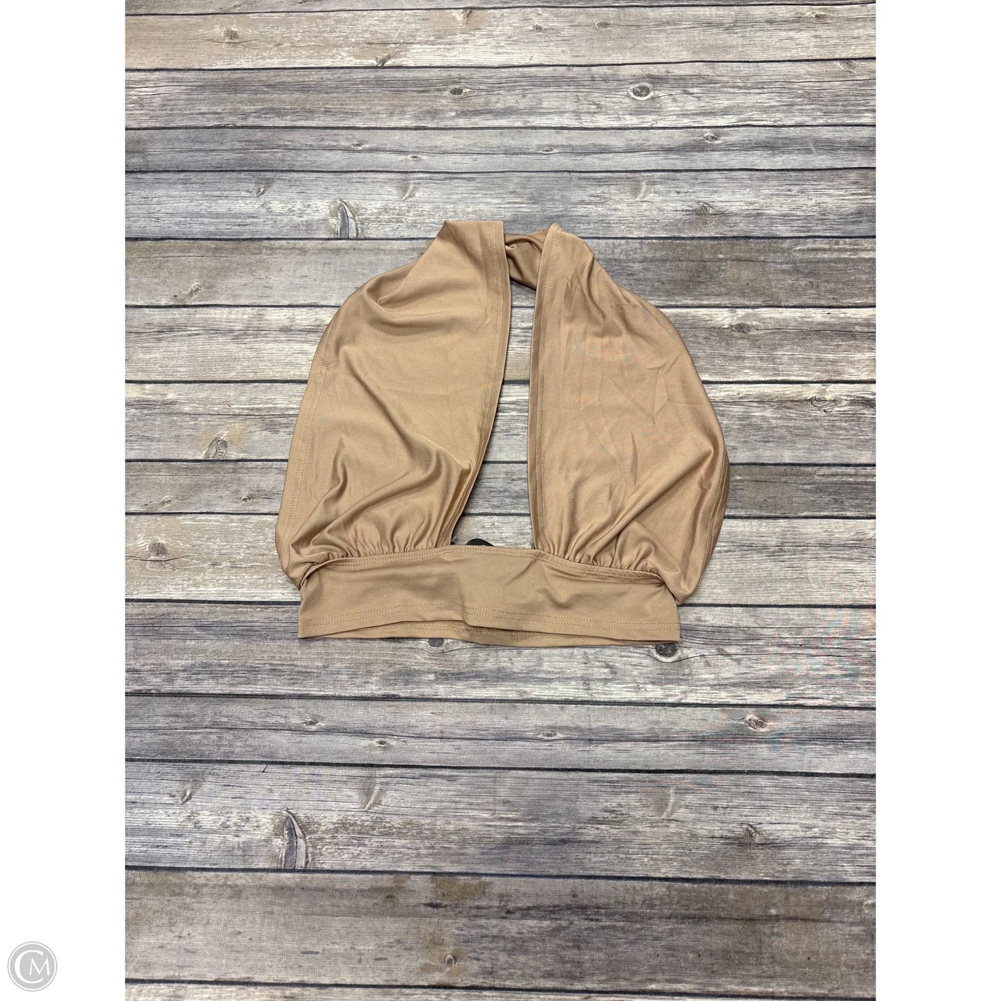 Top Sleeveless By Shein In Tan, Size: S