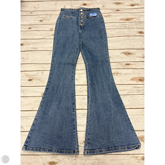 Jeans Flared By Ab Studio In Blue Denim, Size: M