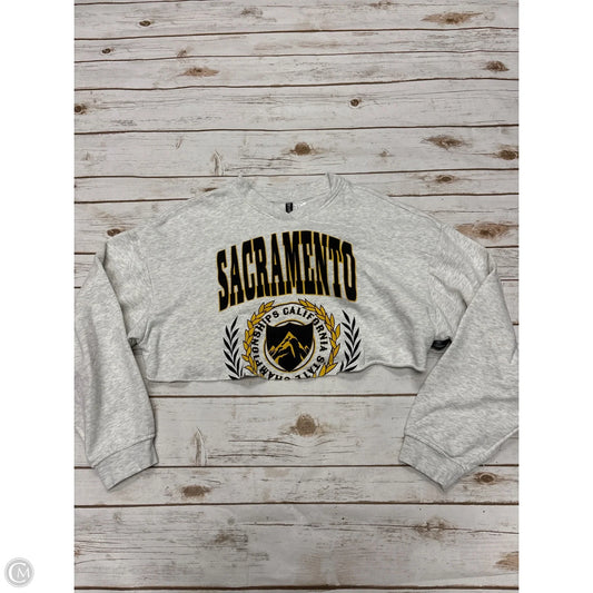 Sweatshirt Crewneck By H&m In Grey, Size: M