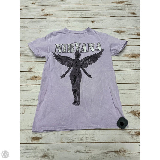 Top Short Sleeve Basic By Cmf In Purple, Size: S