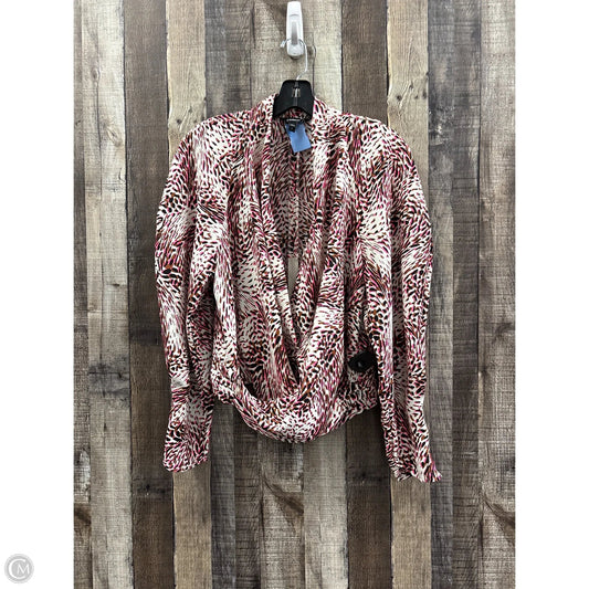 Top Long Sleeve By Express In Animal Print, Size: L