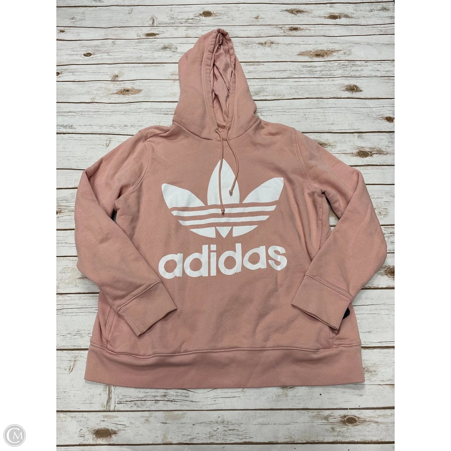 Sweatshirt Hoodie By Adidas In Pink, Size: Xl