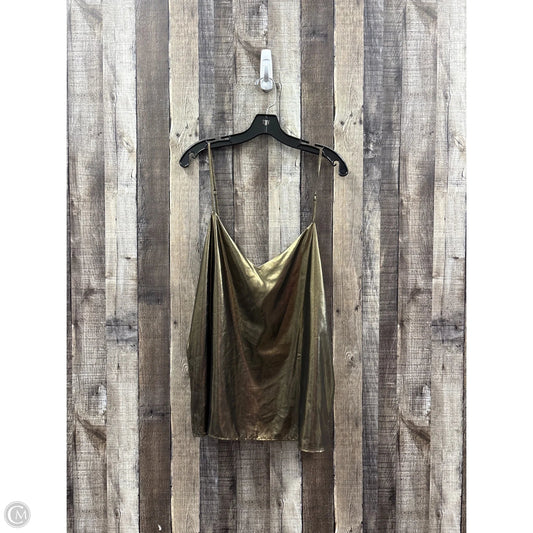 Top Sleeveless By Banana Republic In Gold, Size: Xl