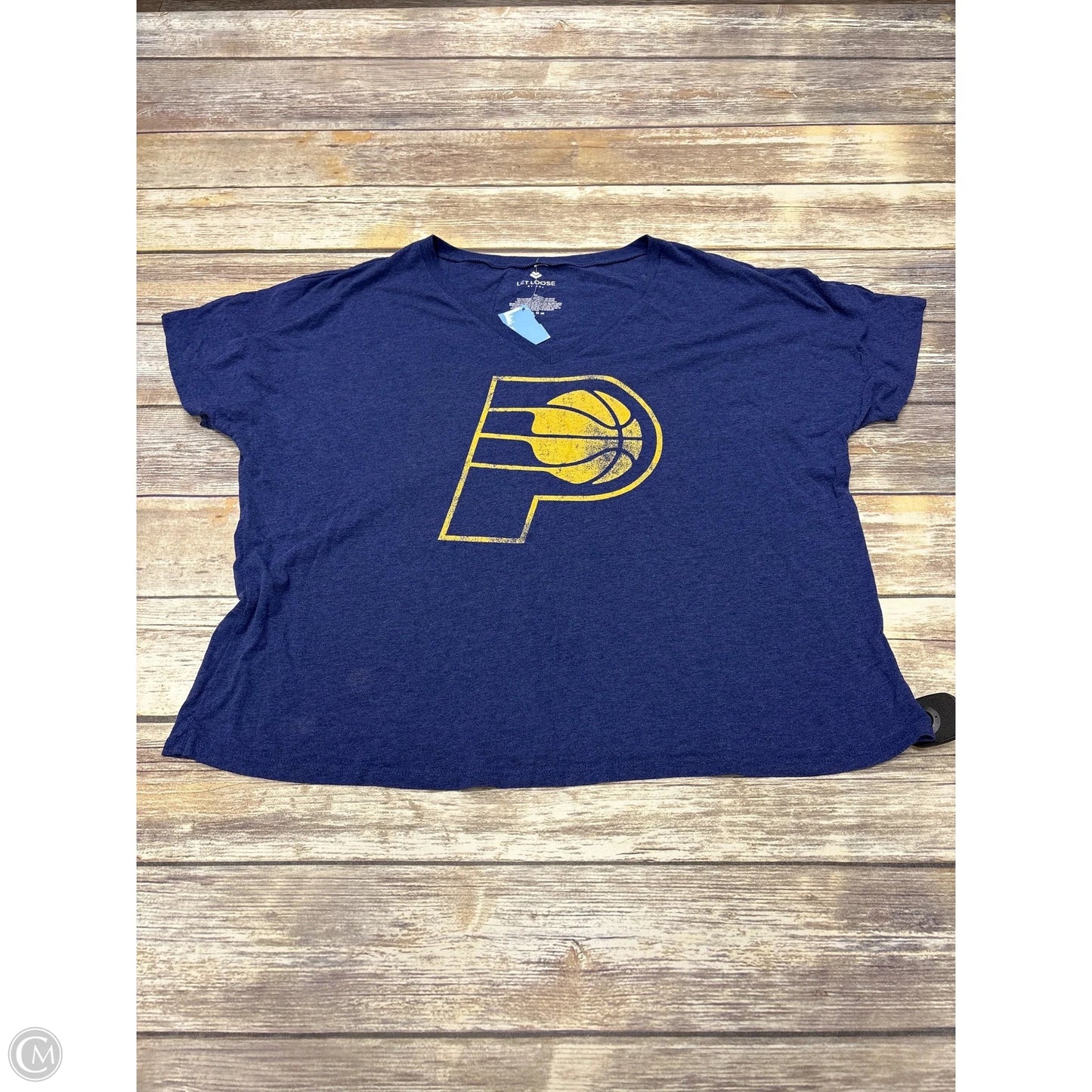 Top Short Sleeve Basic By Cme In Blue, Size: Xl