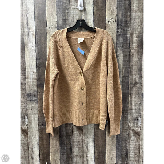 Sweater Cardigan By Cme In Tan, Size: L