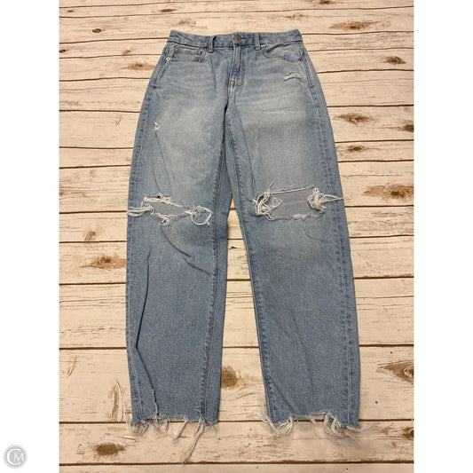 Jeans Straight By American Eagle In Blue Denim, Size: 2