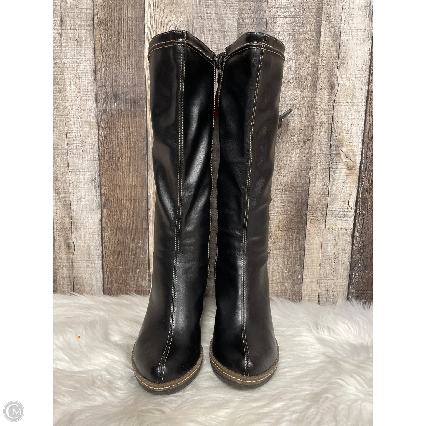 Boots Knee Heels By Cme In Black, Size: 7