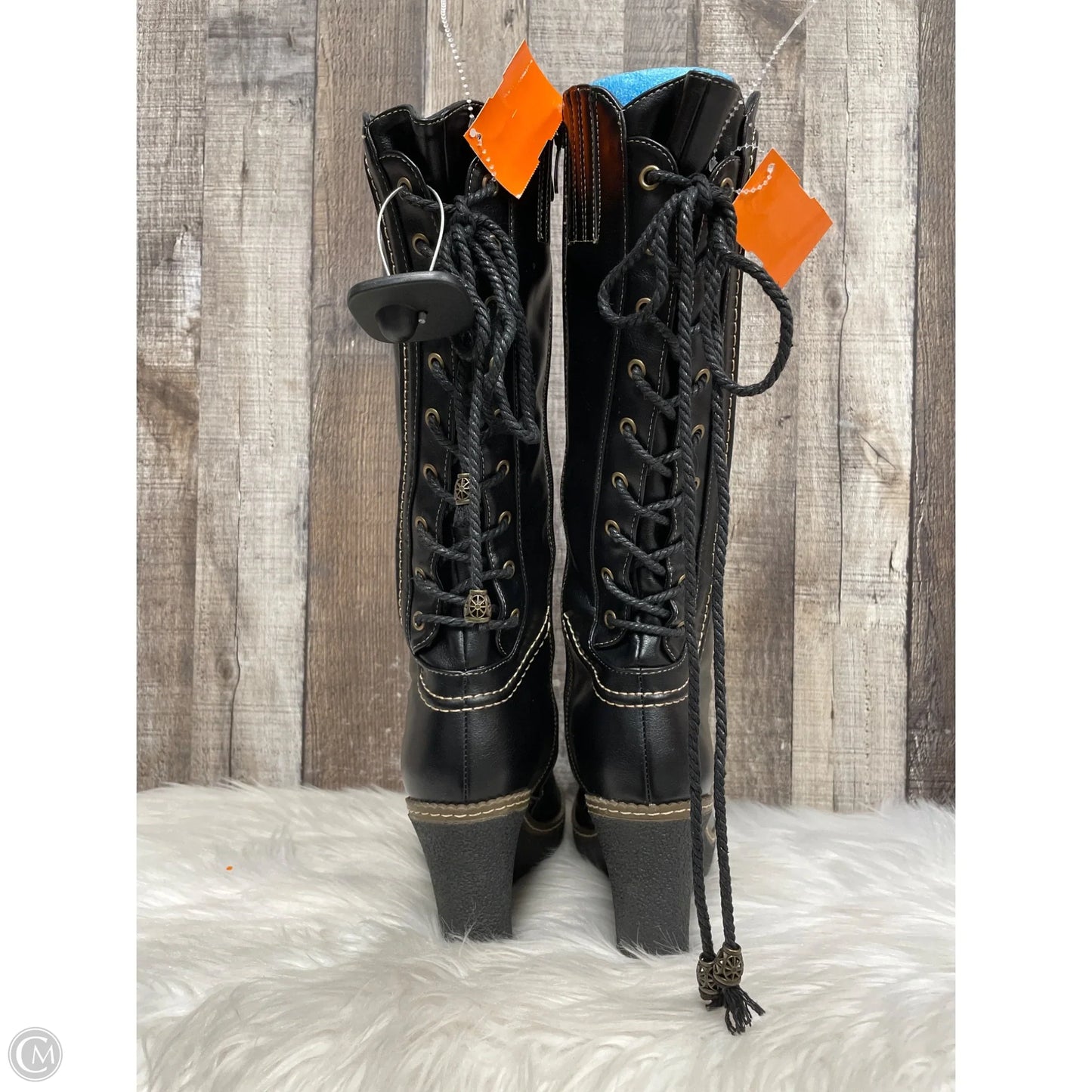 Boots Knee Heels By Cme In Black, Size: 7