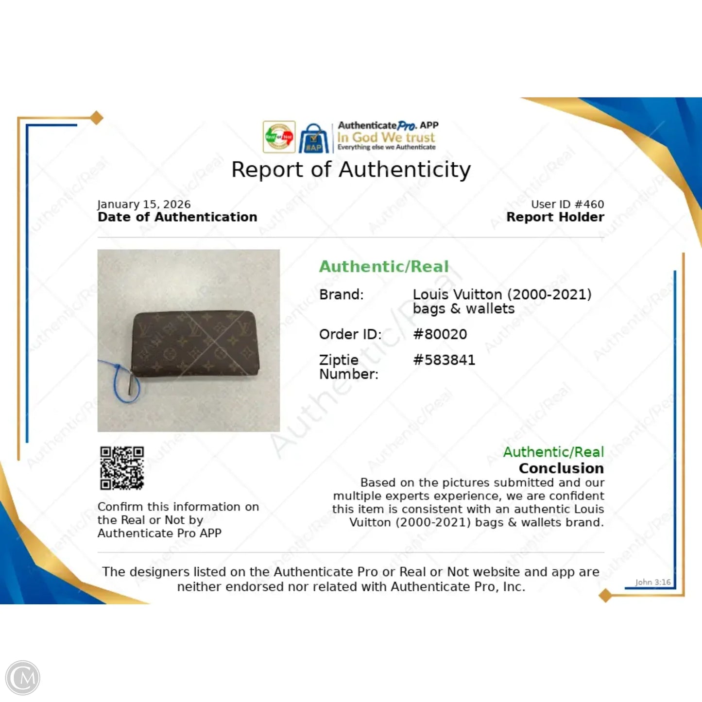 Wallet Luxury Designer By Louis Vuitton, Size: Large