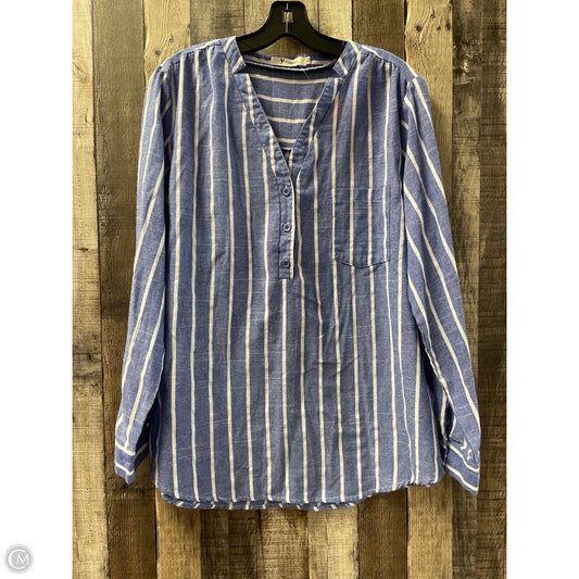 Top Long Sleeve By Cme In Striped Pattern, Size: Xl
