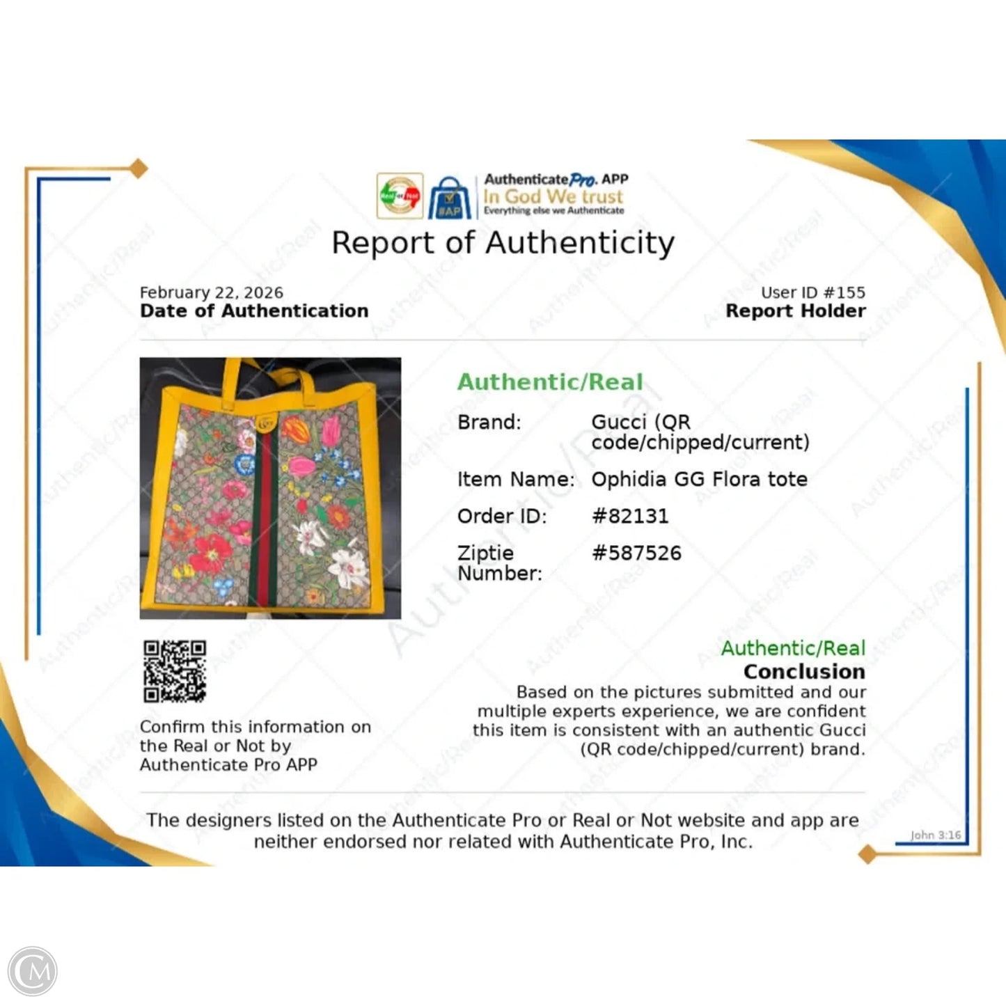 Tote Luxury Designer By Gucci, Size: Large