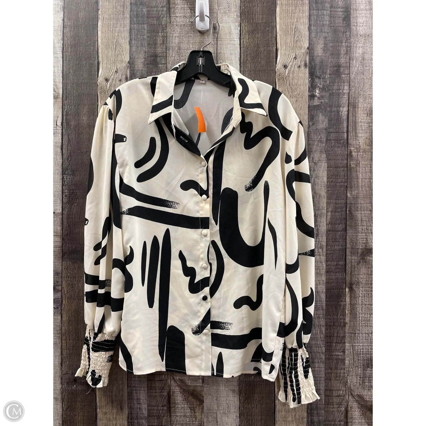 Top Long Sleeve By Cmf In Cream, Size: S