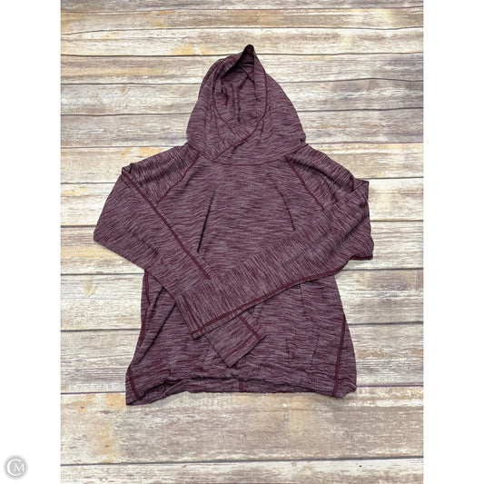 Athletic Top Long Sleeve Hoodie By Lululemon In Maroon, Size: 2