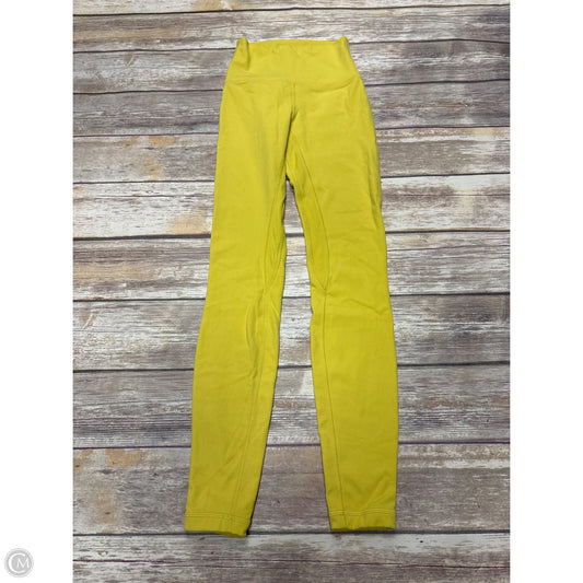 Athletic Leggings By Lululemon In Yellow, Size: 2