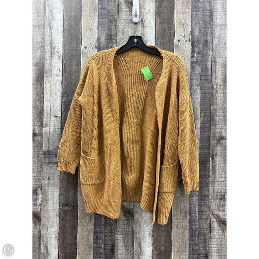 Sweater Cardigan By Cmf In Orange, Size: L