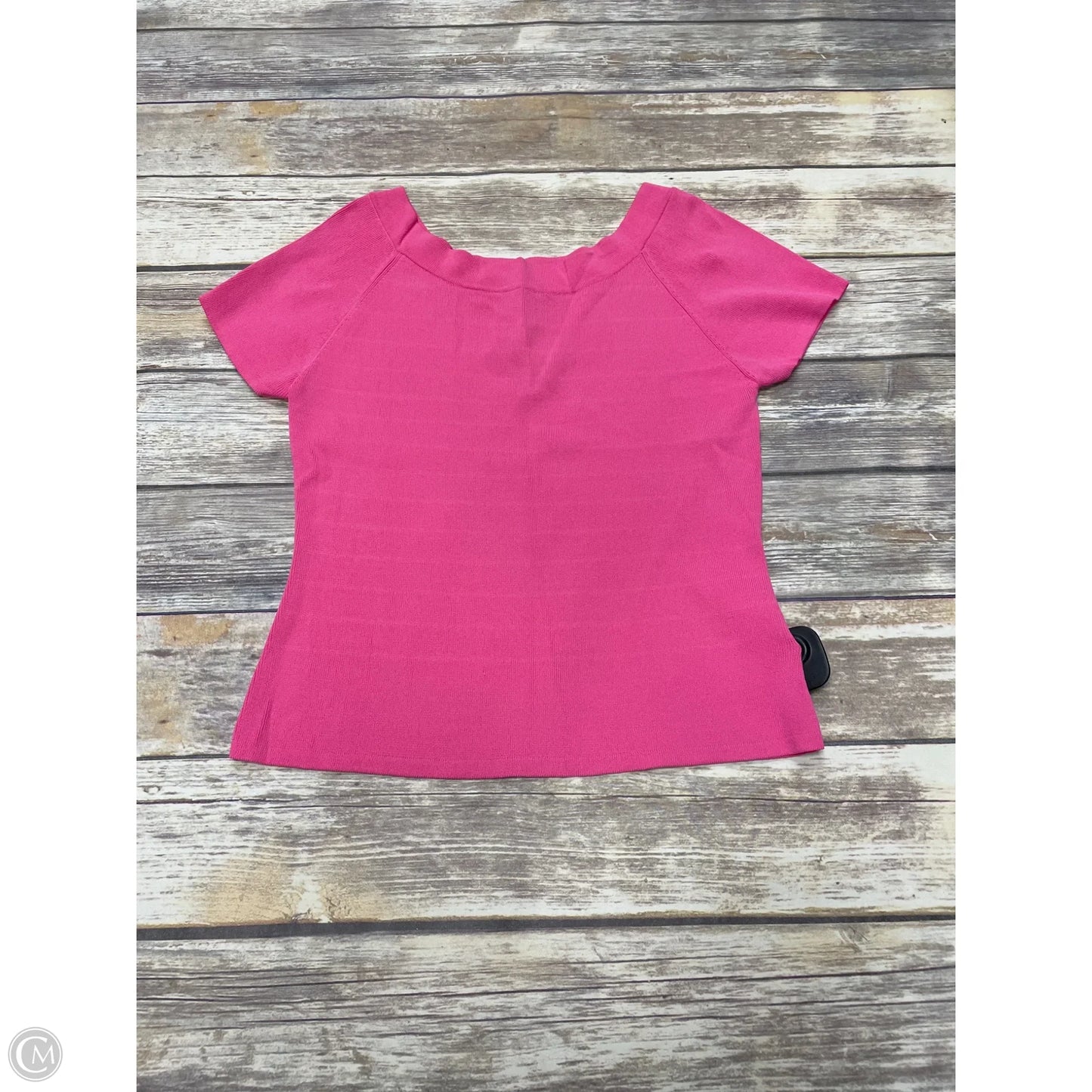 Top Short Sleeve By Cme In Pink, Size: M