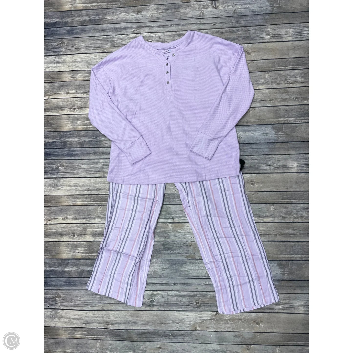 Pajamas 2pc By Croft And Barrow In Purple, Size: L