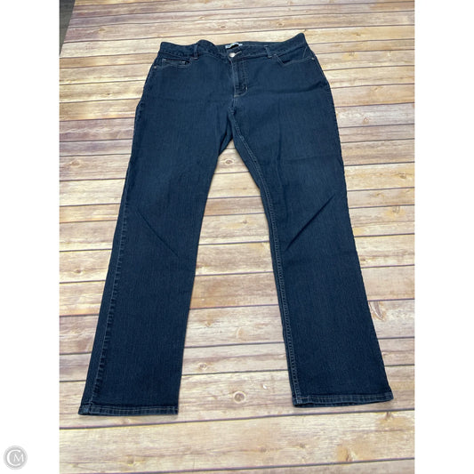 Jeans Straight By Riders In Blue Denim, Size: 16