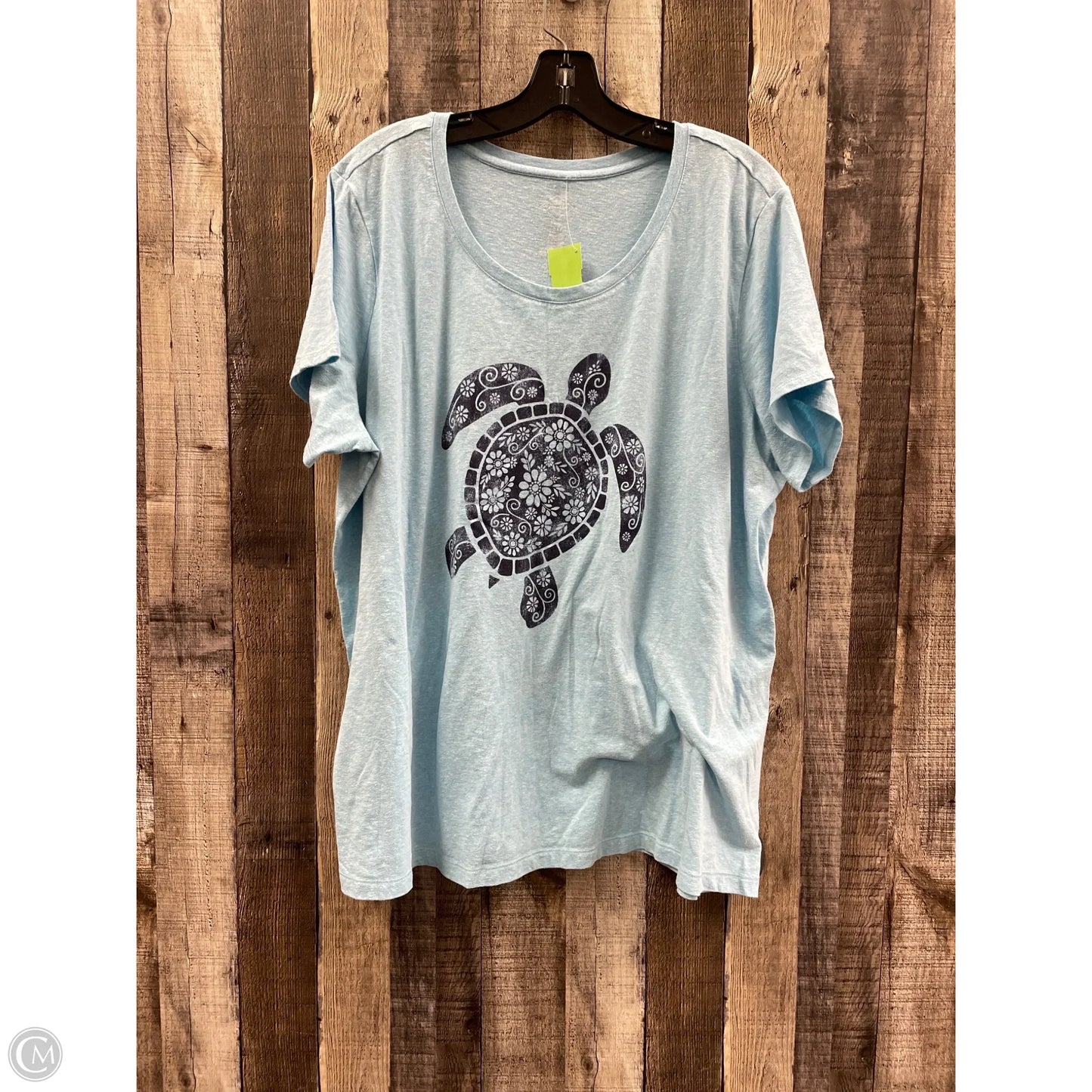 Top Short Sleeve Basic By St Johns Bay In Blue, Size: 2x