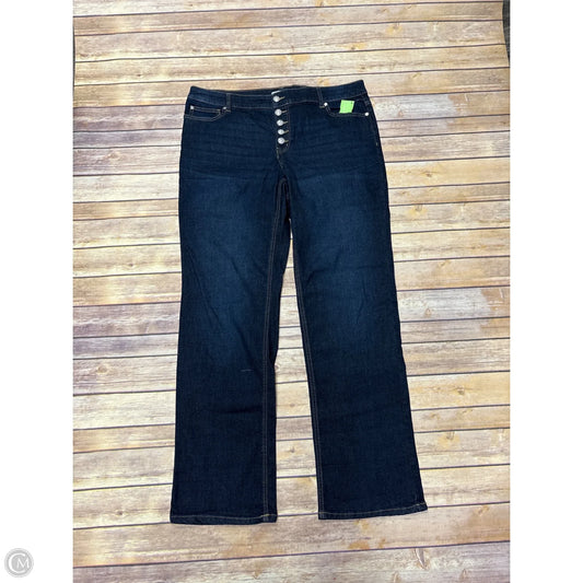 Jeans Boot Cut By Cato In Blue Denim, Size: 16