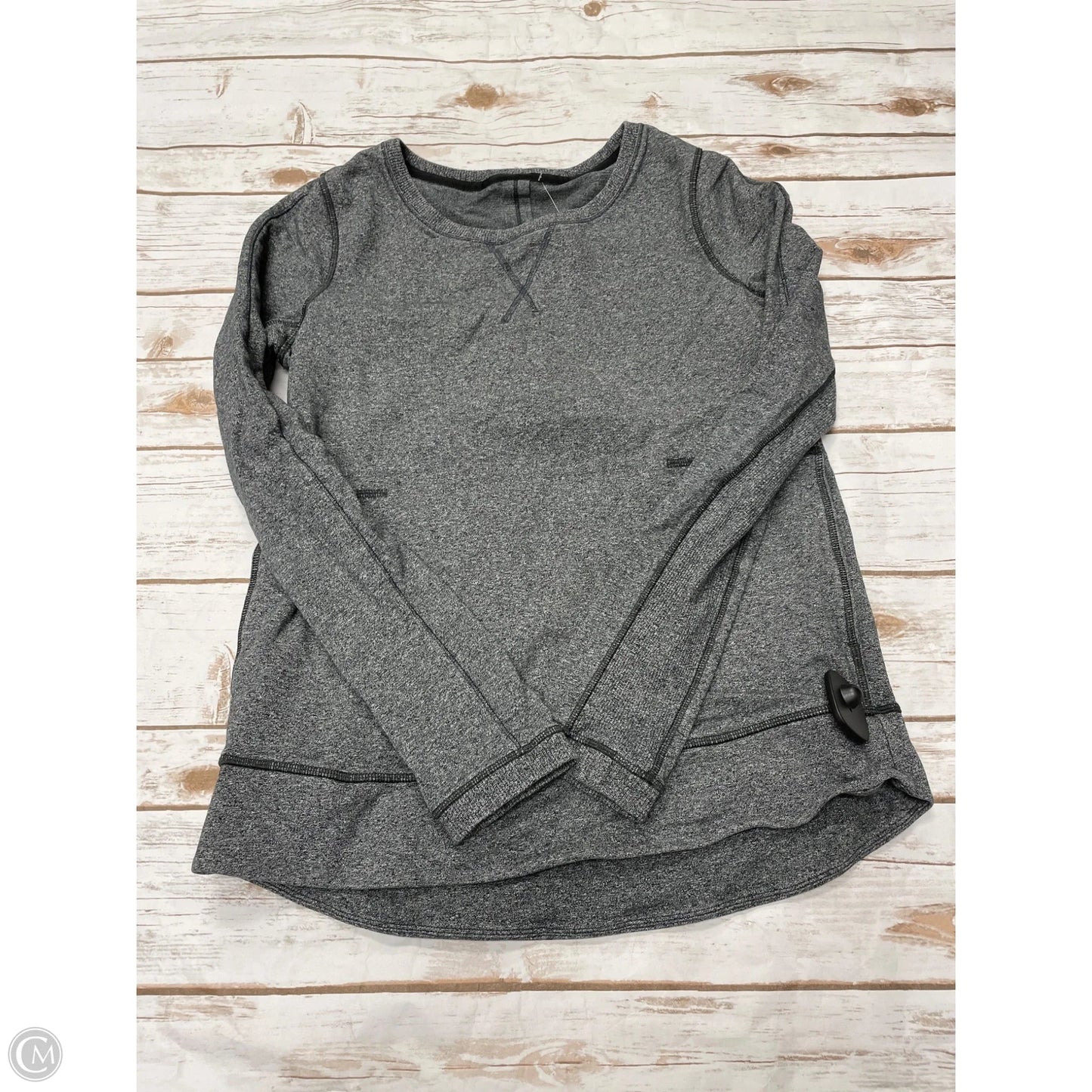Athletic Top Long Sleeve Crewneck By Lululemon In Grey, Size: 8