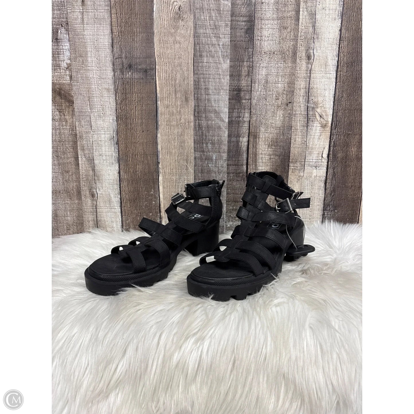 Sandals Heels Block By Cme In Black, Size: 10