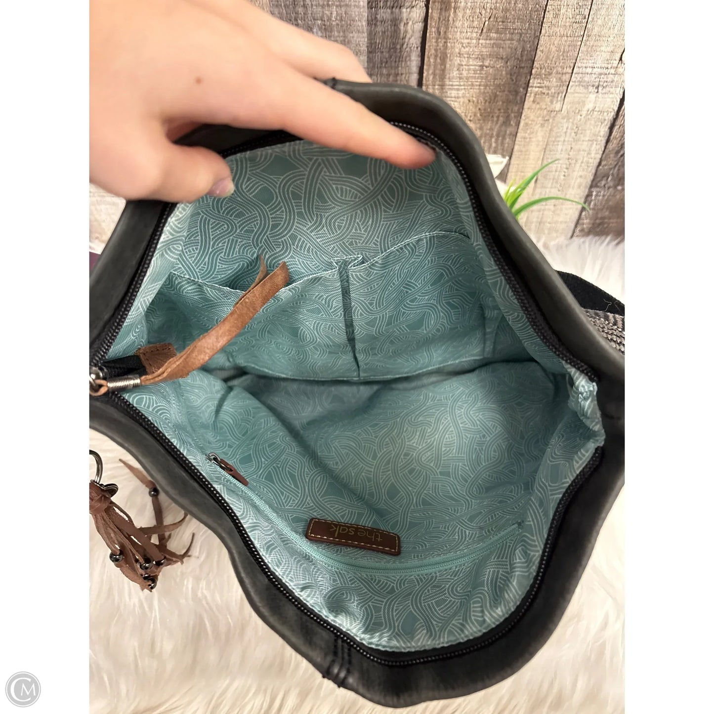 Handbag Leather By The Sak, Size: Large