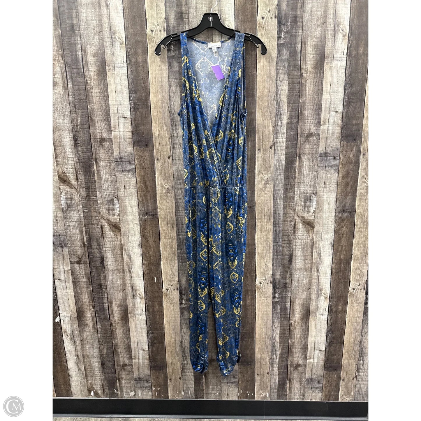 Jumpsuit By Allison Joy In Blue & Gold, Size: S