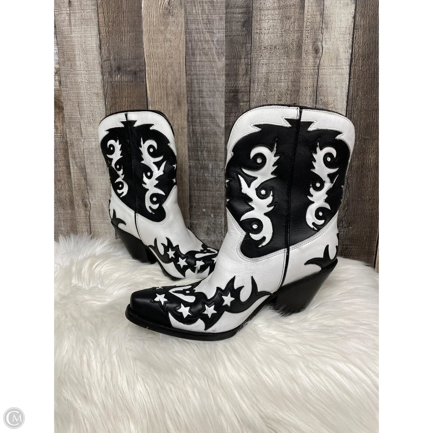 Boots Western By Dingo In Black & White, Size: 10
